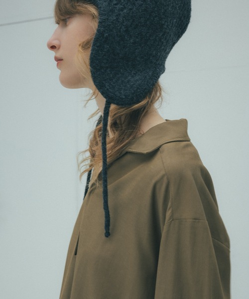 N.(N. Natural Beauty Basic)(エヌエヌナチュラルビューティーベーシック)の「◆ニットフライトキャップ(ニットキャップ/ビーニー・レディース・アイボリー/ブラック・フリ-)」の9枚目の写真