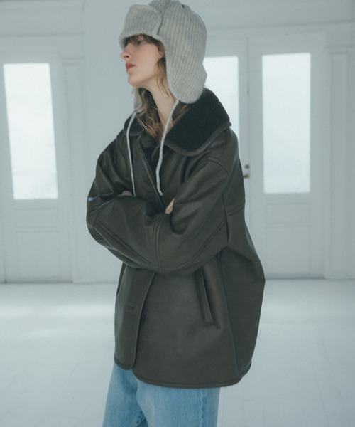 N.(N. Natural Beauty Basic)(エヌエヌナチュラルビューティーベーシック)の「◆ニットフライトキャップ(ニットキャップ/ビーニー・レディース・アイボリー/ブラック・フリ-)」の11枚目の写真