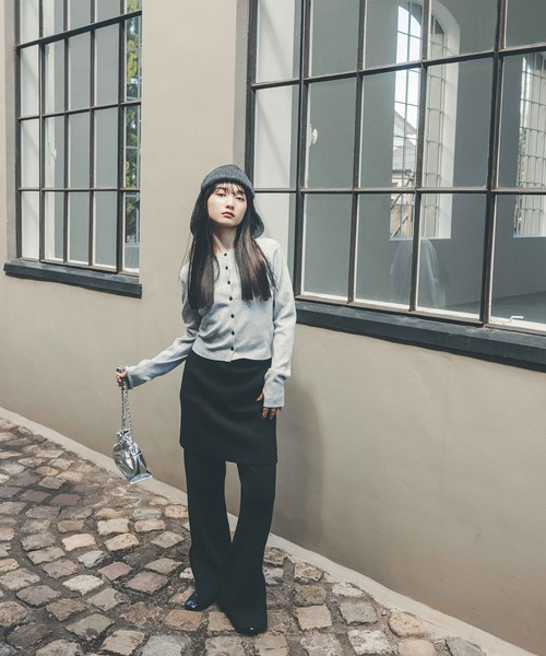 N.(N. Natural Beauty Basic)(エヌエヌナチュラルビューティーベーシック)の「◆ニットフライトキャップ(ニットキャップ/ビーニー・レディース・アイボリー/ブラック・フリ-)」の14枚目の写真