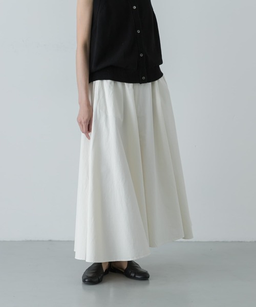 かぐれ（カグレ）の「コットンフレアスカート（スカート・レディース・オフホワイト/ブラック・FREE）」の12枚目の写真