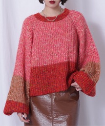 CREOLME | (CREOLME)バイカラークロップドニット(ニット/セーター)