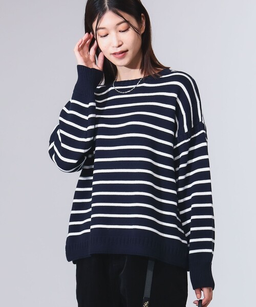 B:MING by BEAMS(ビーミングバイビームス)の「ボーダー フィッシャーマン ニット(ニット/セーター・レディース・ホワイト系その他2/ネイビー系/ホワイト系その他・ONE SIZE)」の3枚目の写真