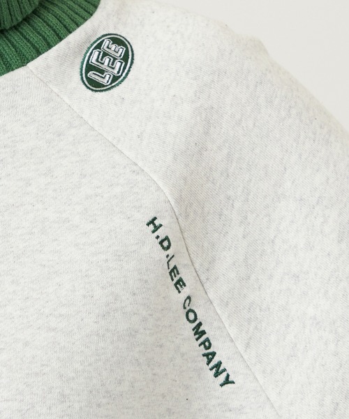 Lee（リー）の「Lee/リー リブタートルネック ２トーンスウェット ルーズシルエット バルーンスリーブ（スウェット・レディース・レッド/グリーン/ピンク/ピンク系その他/グリーン系その他/オフホワイト・MEDIUM）」の12枚目の写真