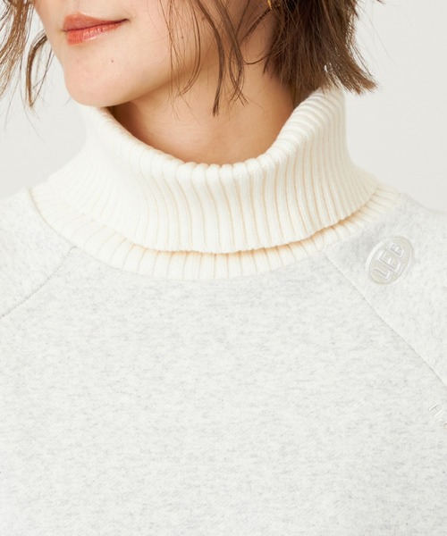 Lee（リー）の「Lee/リー リブタートルネック ２トーンスウェット ルーズシルエット バルーンスリーブ（スウェット・レディース・レッド/グリーン/ピンク/ピンク系その他/グリーン系その他/オフホワイト・MEDIUM）」の22枚目の写真