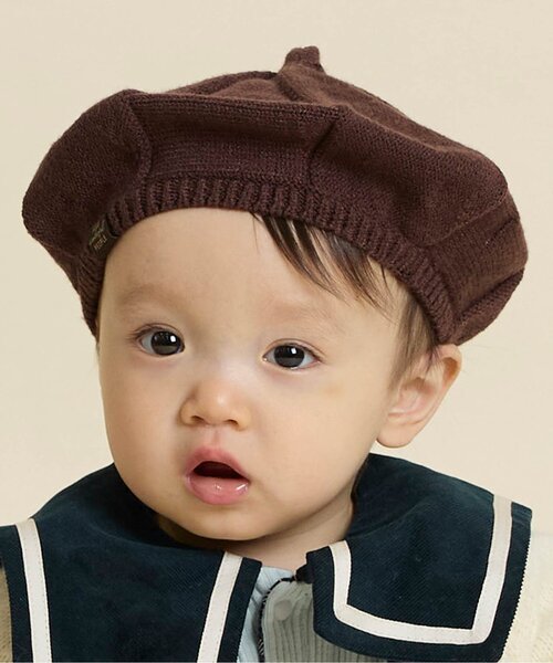 Ampersand（アンパサンド）の「ホイップ ニットベレー（ハンチング/ベレー帽・キッズ・ブラウン/グレー/ブラック/アイボリー・50/54/58）」の4枚目の写真