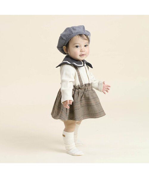 Ampersand（アンパサンド）の「ホイップ ニットベレー（ハンチング/ベレー帽・キッズ・ブラウン/グレー/ブラック/アイボリー・50/54/58）」の5枚目の写真