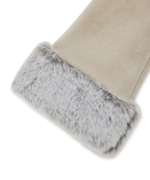 VIS（ビス）の「フェイクスェードファーグローブ（手袋・レディース・ブラック/ベージュ・FREE）」の7枚目の写真