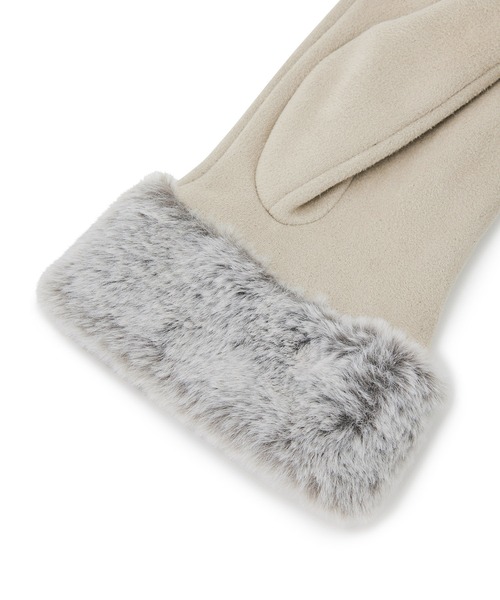 VIS（ビス）の「フェイクスェードファーグローブ（手袋・レディース・ブラック/ベージュ・FREE）」の9枚目の写真