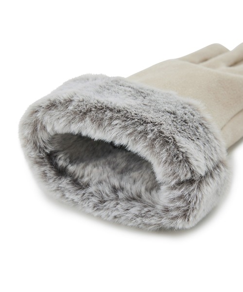 VIS（ビス）の「フェイクスェードファーグローブ（手袋・レディース・ブラック/ベージュ・FREE）」の10枚目の写真