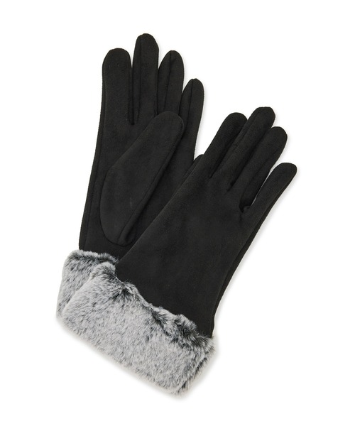 VIS（ビス）の「フェイクスェードファーグローブ（手袋・レディース・ブラック/ベージュ・FREE）」の12枚目の写真