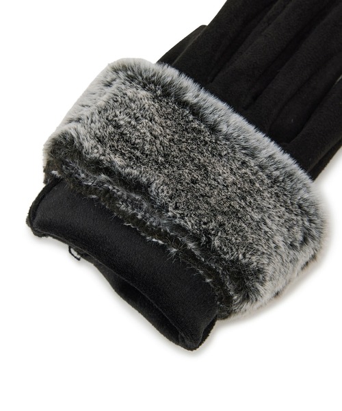 VIS（ビス）の「フェイクスェードファーグローブ（手袋・レディース・ブラック/ベージュ・FREE）」の13枚目の写真