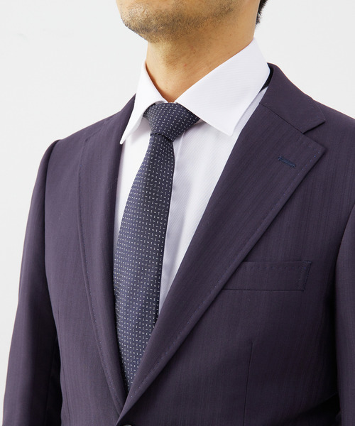 MEN'S MELROSE（メンズメルローズ）の「幾何柄模様ネクタイ（ネクタイ・メンズ・ブルー/グリーン/ワインレッド/ダークブルー/ネイビー・9）」の3枚目の写真