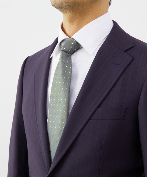 MEN'S MELROSE（メンズメルローズ）の「幾何柄模様ネクタイ（ネクタイ・メンズ・ブルー/グリーン/ワインレッド/ダークブルー/ネイビー・9）」の2枚目の写真