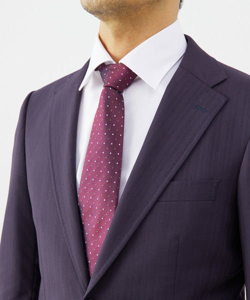 MEN'S MELROSE（メンズメルローズ）の「幾何柄模様ネクタイ（ネクタイ・メンズ・ブルー/グリーン/ワインレッド/ダークブルー/ネイビー・9）」の5枚目の写真