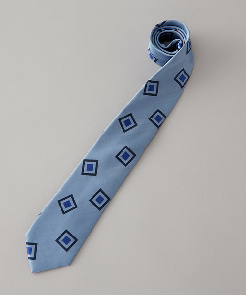 MEN'S MELROSE（メンズメルローズ）の「幾何柄模様ネクタイ（ネクタイ・メンズ・ブルー/グリーン/ワインレッド/ダークブルー/ネイビー・9）」の6枚目の写真