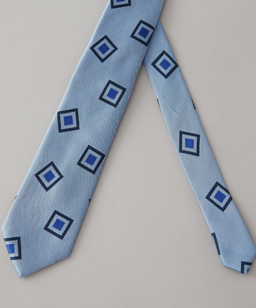MEN'S MELROSE（メンズメルローズ）の「幾何柄模様ネクタイ（ネクタイ・メンズ・ブルー/グリーン/ワインレッド/ダークブルー/ネイビー・9）」の8枚目の写真
