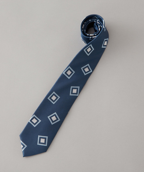 MEN'S MELROSE（メンズメルローズ）の「幾何柄模様ネクタイ（ネクタイ・メンズ・ブルー/グリーン/ワインレッド/ダークブルー/ネイビー・9）」の12枚目の写真