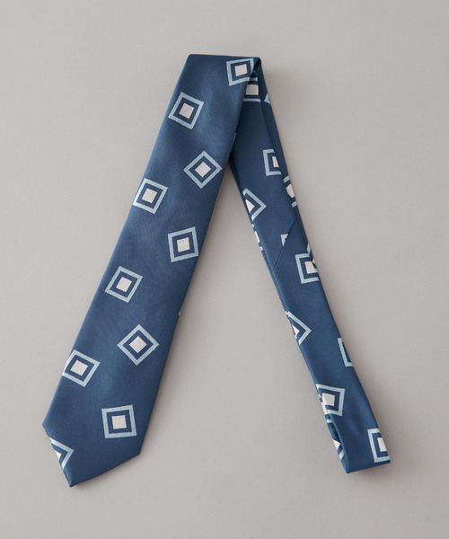 MEN'S MELROSE（メンズメルローズ）の「幾何柄模様ネクタイ（ネクタイ・メンズ・ブルー/グリーン/ワインレッド/ダークブルー/ネイビー・9）」の13枚目の写真