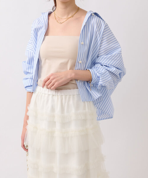 La boutique BonBon(ラブティックボンボン)の「【miki監修】カップ付2WAYキャミソール(キャミソール・レディース・アイボリー/ブラック/チャコールグレー/ホワイト/モスグリーン/ピンク/ライトベージュ/ライトグレー・FREE/PS)」の13枚目の写真