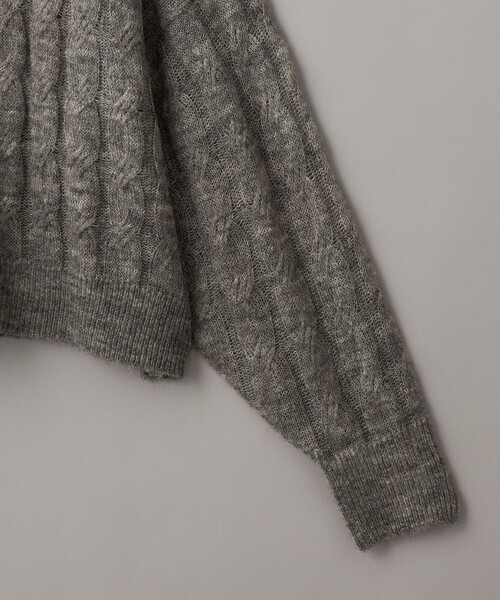 RONEL（ロネル）の「【RONEL】ロングスリーブシアーケーブルニット（ニット/セーター・レディース・クリーム/グレー/オフホワイト/コバルトブルー・L/M/S）」の5枚目の写真