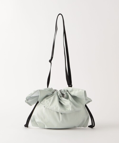 green label relaxing(グリーンレーベルリラクシング)の「GLR フリル 巾着 ポシェット(ショルダーバッグ・キッズ・ブラック/ピンク/ライム・FREE)」の5枚目の写真