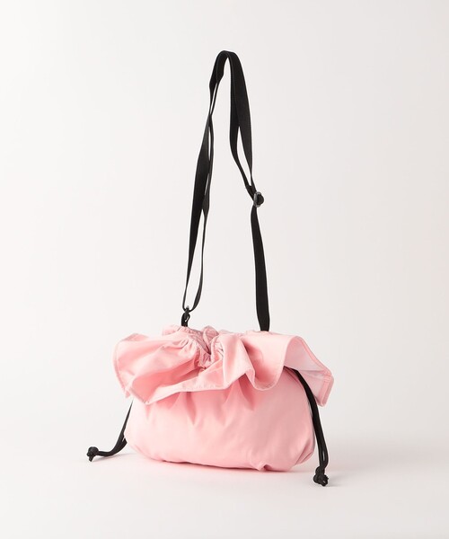 green label relaxing(グリーンレーベルリラクシング)の「GLR フリル 巾着 ポシェット(ショルダーバッグ・キッズ・ブラック/ピンク/ライム・FREE)」の19枚目の写真