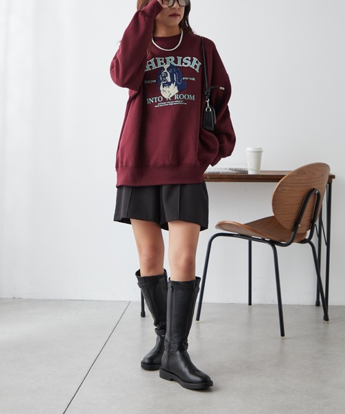 continuer de NICE CLAUP(コンティニューデナイスクラップ)の「セントバーナード裏起毛プルオーバー(スウェット・レディース・グレー/グリーン/ボルドー/スミクロ/ネイビー/オートミール・FREE)」の11枚目の写真