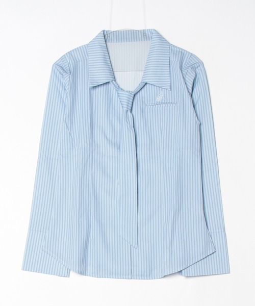 gossip!ロサンゼルス(ゴシップロサンゼルス)の「タイデザインストライプシャツ(シャツ/ブラウス・レディース・ブルー/ピンク・S/M)」の8枚目の写真
