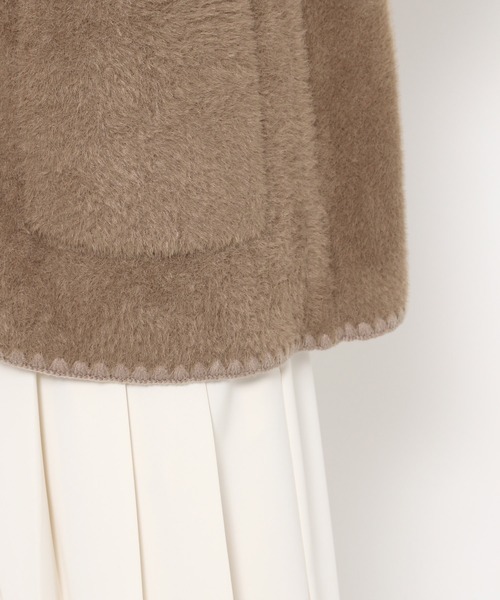 mysty woman（ミスティウーマン）の「ハンドステッチフェザーカーディガン　246392（カーディガン/ボレロ・レディース・オフホワイト/ブラック/モカ・FREE）」の14枚目の写真