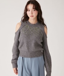 LILY BROWN | [L.B CANDY STOCK]レイヤードビジューニット(ニット/セーター)