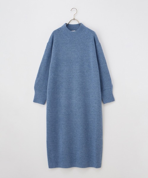 Honeys（ハニーズ）の「【ふんわりもちもち】ハイネックワンピース（ワンピース・レディース・ブルー/チャコール/モカ・S/M/L/LL）」の17枚目の写真