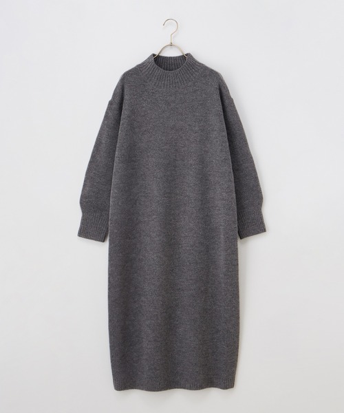 Honeys（ハニーズ）の「【ふんわりもちもち】ハイネックワンピース（ワンピース・レディース・ブルー/チャコール/モカ・S/M/L/LL）」の19枚目の写真