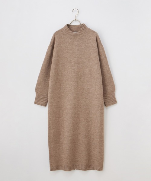 Honeys（ハニーズ）の「【ふんわりもちもち】ハイネックワンピース（ワンピース・レディース・ブルー/チャコール/モカ・S/M/L/LL）」の21枚目の写真