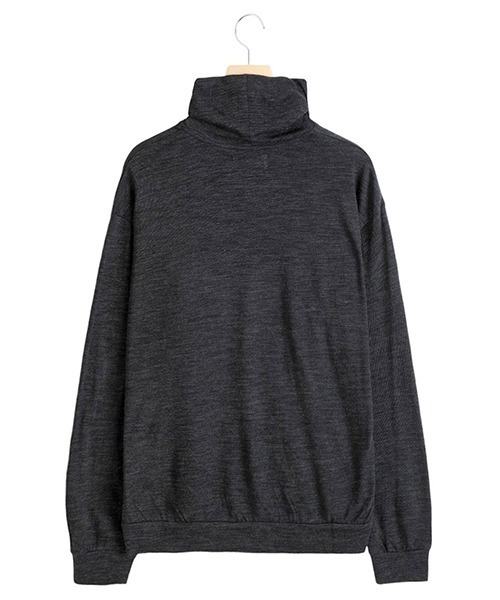 marka（マーカ）の「marka / マーカ：TURTLE NECK - sp120's wool cotton knit -：M24C-17CS01C[COR]（Tシャツ/カットソー・メンズ・グレー系その他/ブラック×ブルー・2(M)/1(S)）」の13枚目の写真