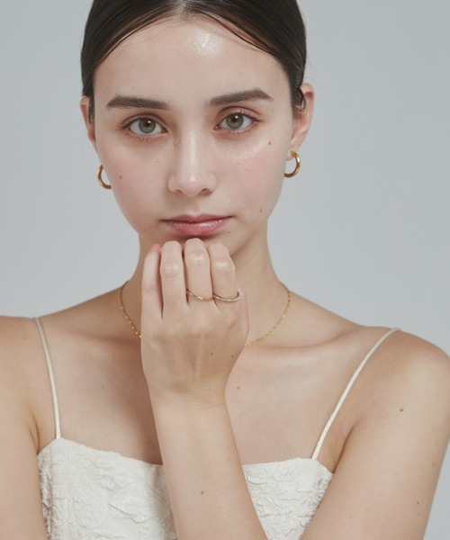 ciite' surgical stainless(シーテサージカルステンレス)の「【 金属アレルギー対応 】2set ring / ハーフエタニティ & 1粒ビジューリング2個セット サージカルステンレス(リング・レディース・ピンクゴールド/シルバー/ゴールド・13号/11号)」の18枚目の写真