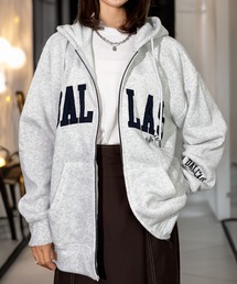 パーカー（ホワイト/白色系・ワンポイント）ファッション通販