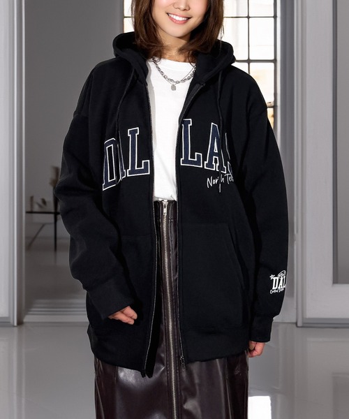 セール】チル映え グラフィック フードロゴ 袖ロゴ 暖か 裏起毛 ジップ