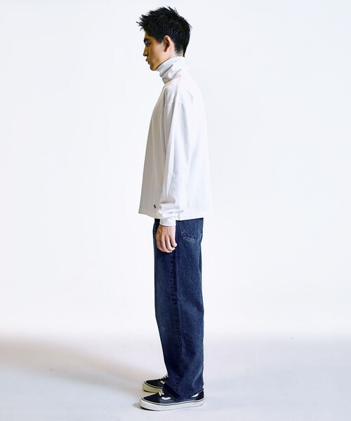 City Ambient Products(シティアンビエントプロダクツ)の「City Ambient Products: フライス タートルネック ロングスリーブ Tシャツ(Tシャツ/カットソー・メンズ・ブラック/ホワイト・SMALL/MEDIUM/LARGE)」の4枚目の写真