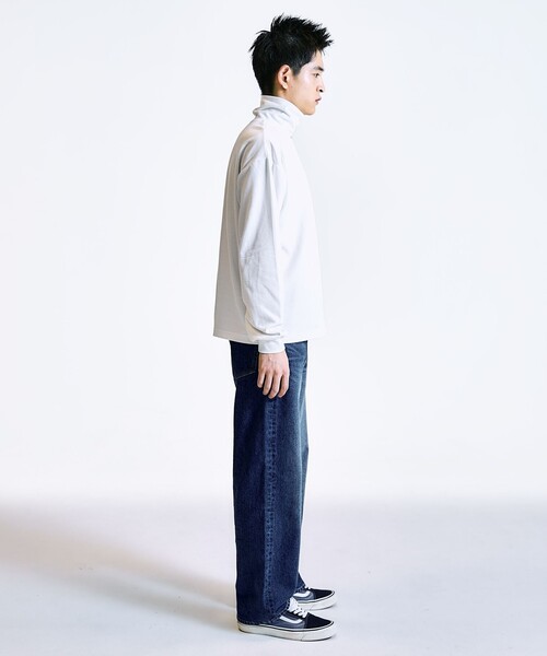 City Ambient Products(シティアンビエントプロダクツ)の「City Ambient Products: フライス タートルネック ロングスリーブ Tシャツ(Tシャツ/カットソー・メンズ・ブラック/ホワイト・SMALL/MEDIUM/LARGE)」の6枚目の写真