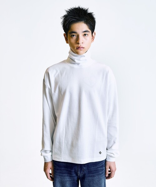 City Ambient Products(シティアンビエントプロダクツ)の「City Ambient Products: フライス タートルネック ロングスリーブ Tシャツ(Tシャツ/カットソー・メンズ・ブラック/ホワイト・SMALL/MEDIUM/LARGE)」の7枚目の写真