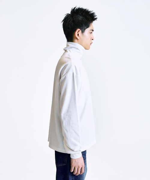 City Ambient Products(シティアンビエントプロダクツ)の「City Ambient Products: フライス タートルネック ロングスリーブ Tシャツ(Tシャツ/カットソー・メンズ・ブラック/ホワイト・SMALL/MEDIUM/LARGE)」の10枚目の写真