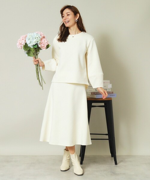 ITS'DEMO（イッツデモ）の「◆【セットアップ可／手洗い可】ふくれジャカードプルオーバー（Tシャツ/カットソー・レディース・アイボリー/ブラック/ボルドー/ベージュ・00）」の11枚目の写真