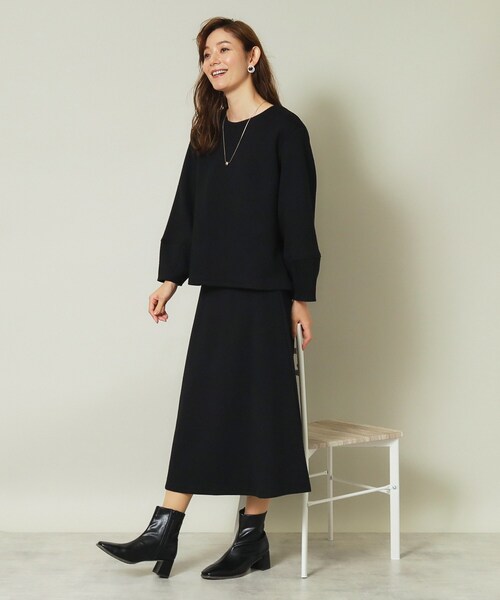 ITS'DEMO（イッツデモ）の「◆【セットアップ可／手洗い可】ふくれジャカードプルオーバー（Tシャツ/カットソー・レディース・アイボリー/ブラック/ボルドー/ベージュ・00）」の14枚目の写真