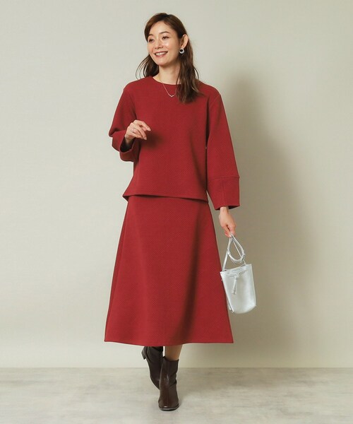 ITS'DEMO（イッツデモ）の「◆【セットアップ可／手洗い可】ふくれジャカードプルオーバー（Tシャツ/カットソー・レディース・アイボリー/ブラック/ボルドー/ベージュ・00）」の22枚目の写真