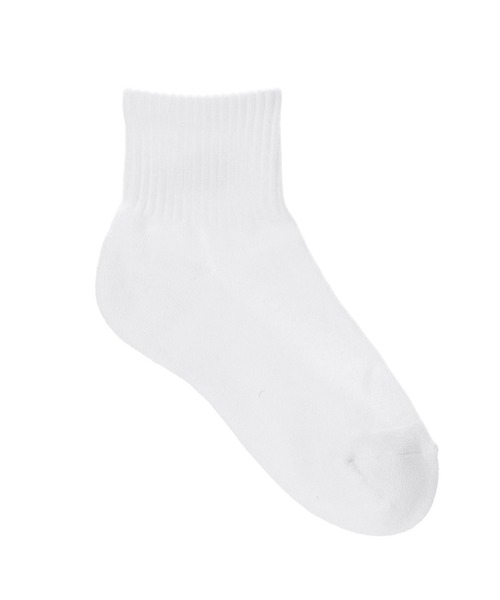 X-girl(エックスガール)の「CHEERFUL LOGO SHORT RIB SOCKS(ソックス/靴下・レディース・ホワイト/ブラック/ライトブルー・ONE SIZE)」の6枚目の写真