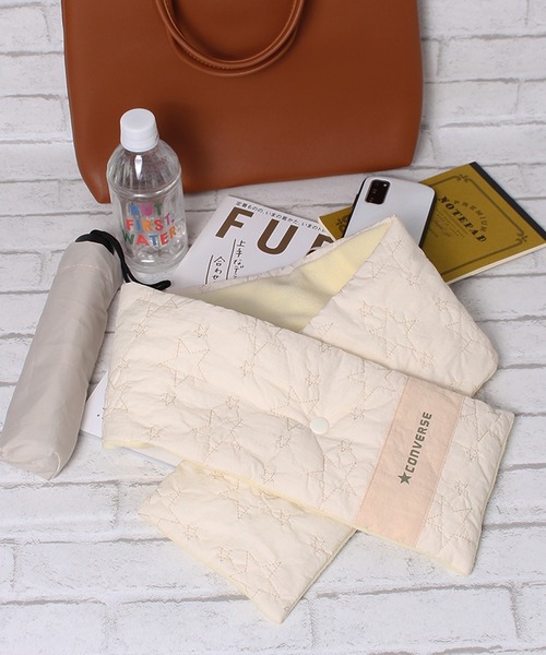 ALWAYS GOOD TIME(オルウェイズグッドタイム)の「【CONVERSE/コンバース】キルティングマフラー(マフラー・レディース・ブラック/オフホワイト・ONE)」の1枚目の写真