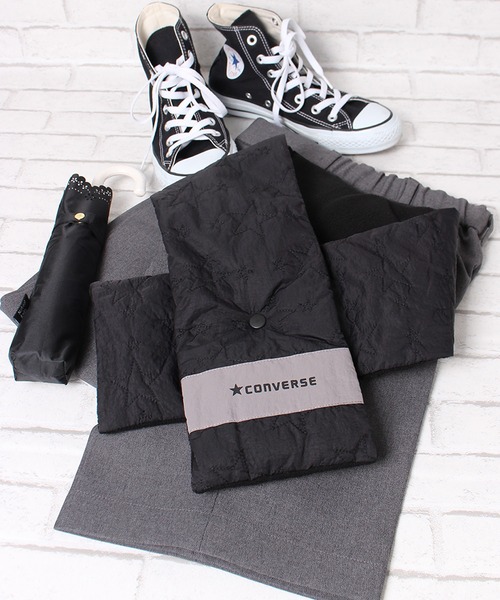 ALWAYS GOOD TIME(オルウェイズグッドタイム)の「【CONVERSE/コンバース】キルティングマフラー(マフラー・レディース・ブラック/オフホワイト・ONE)」の2枚目の写真