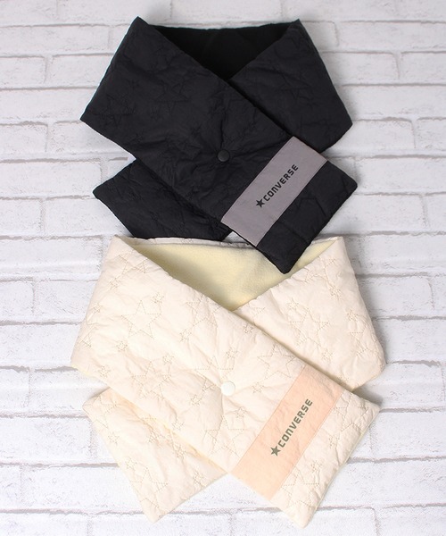 ALWAYS GOOD TIME(オルウェイズグッドタイム)の「【CONVERSE/コンバース】キルティングマフラー(マフラー・レディース・ブラック/オフホワイト・ONE)」の8枚目の写真