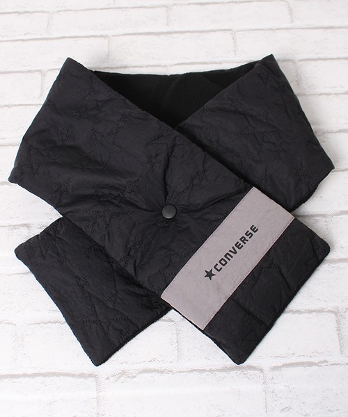 ALWAYS GOOD TIME(オルウェイズグッドタイム)の「【CONVERSE/コンバース】キルティングマフラー(マフラー・レディース・ブラック/オフホワイト・ONE)」の4枚目の写真