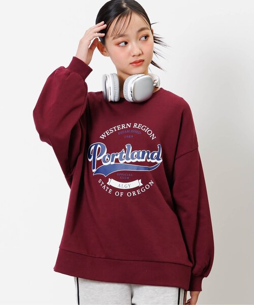 algy（アルジー）の「サークルロゴトレーナー（スウェット・キッズ・ブラック/オフホワイト/エンジ・XX-SMALL/X-SMALL/SMALL/MEDIUM）」の3枚目の写真